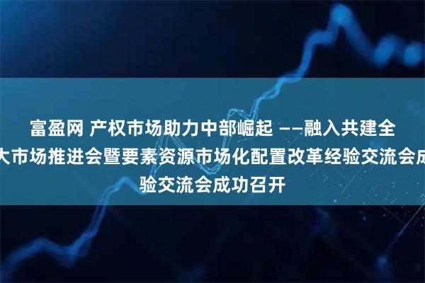 富盈网 产权市场助力中部崛起 ——融入共建全国统一大市场推进会暨要素资源市场化配置改革经验交流会成功召开